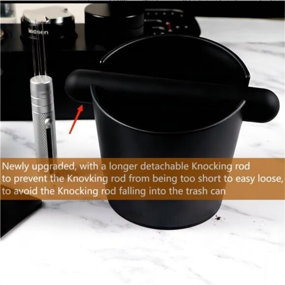 Espresso Knock Box 5 Inch Non Slip Coffee Grounds Bin Barista Tool for Home - Picture 2 of 7